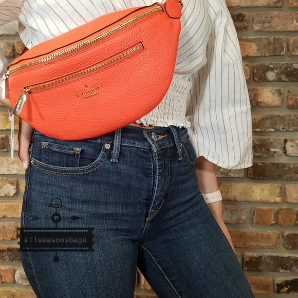 Kate Spade LEILA BELT Bag Coral Buds FANNY Pack - Picture 3 of 12
